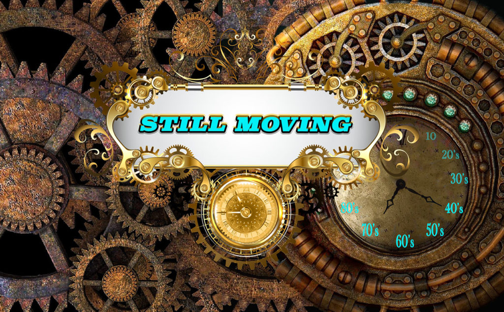 Still Moving clock banner